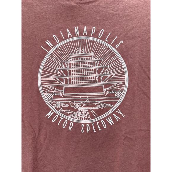 Indianapolis Motor Speedway Womens T Shirt Circle Logo Size Small Mauve - Picture 2 of 6